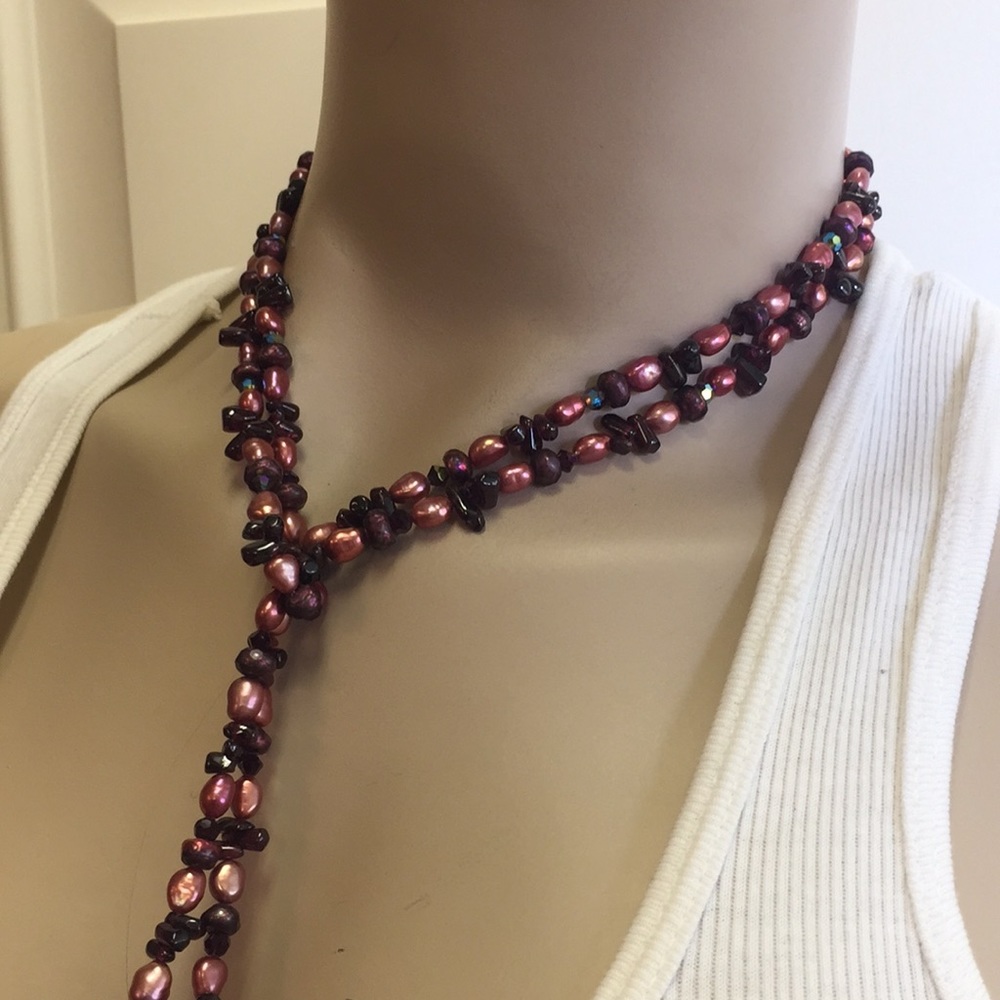 Freshwater Pearl Rope Necklace - Picture 3 of 10